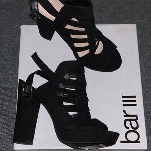 Bar III black heels, size 8&1/2 *new with box*
